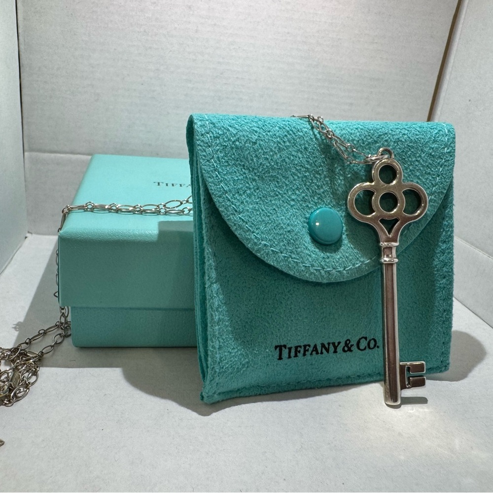 Tiffany & Co. Vintage Sterling Silver Key Necklace